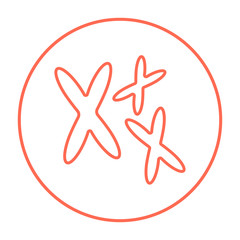 Obraz premium Chromosomes line icon.