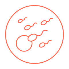 Fertilization line icon.