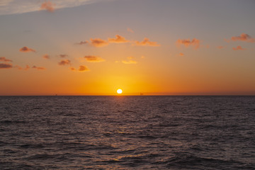 Silhouette of a drilling rig
