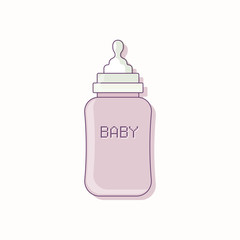 baby bottle cute vector icon