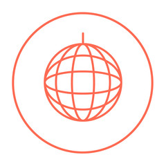 Disco ball line icon.
