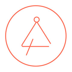 Triangle line icon.