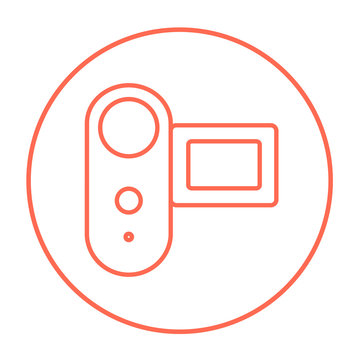 recommend clip art: Digital video camera line icon