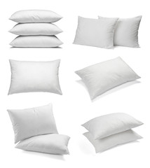 white pillow bedding sleep