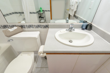 Fragment of a luxury bathroom