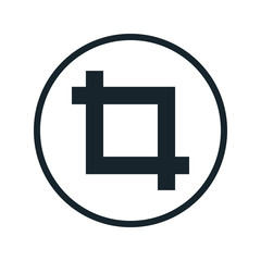Obraz premium crop tool icon