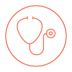 Stethoscope line icon.