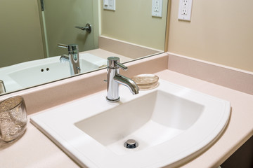 Fragment of a luxury bathroom