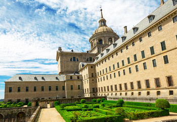 Fototapeta na wymiar El Escorial Royal Monastery of San Lorenzo, near Madrid, Spain