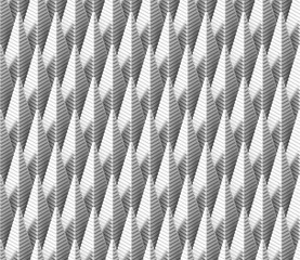 seamless 3d pattern of white pyramid shaped columns