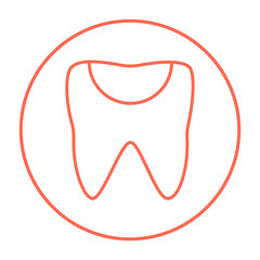 Tooth decay line icon.