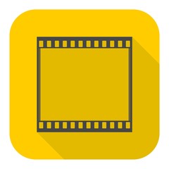 Fototapeta premium Film Frame icon with long shadow
