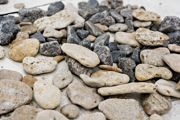 Sea stones on the beach