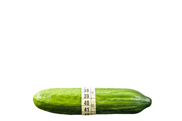 cucumber fit / fresh fit cucumber on the table with measure tape
