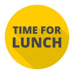 Time For Lunch icon with long shadow