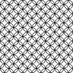 Fototapeta premium Seamless black and white abstract circle pattern