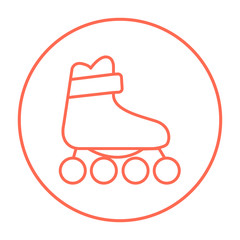 Roller skate line icon.