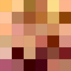 Brown color square mosaic vector background