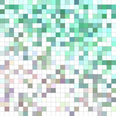 Turquoise color square mosaic background design