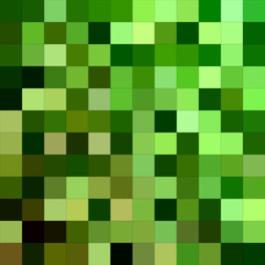 Green color square mosaic background design
