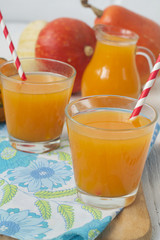 Pumpkin - apple juice, refreshing drink.