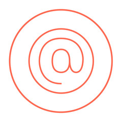 Obraz premium At sign line icon.