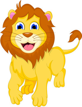 lion cartoon running
