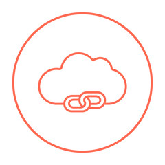 Cloud computing line icon.