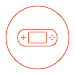 Game console gadget line icon