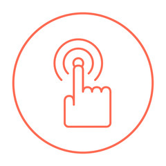 Touch screen gesture line icon