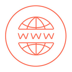 Globe internet line icon