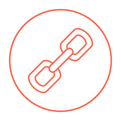 Chain links line icon.