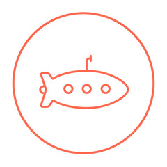 Fototapeta premium Submarine line icon.