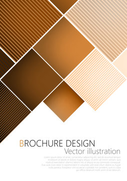 Business brochure cover design template. Brown background Vector