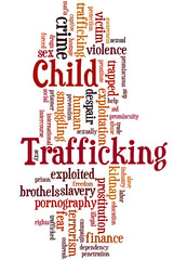 Child Trafficking, word cloud concept 6