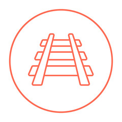 Railway track line icon.