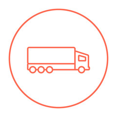 Delivery truck line icon.