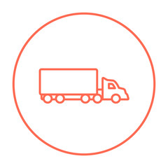 Delivery truck line icon.