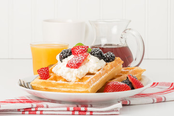 Waffles with Berries