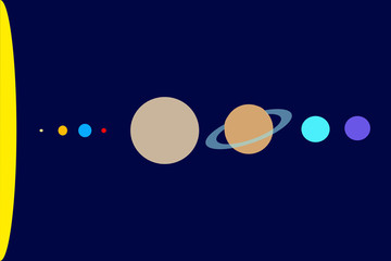 Planets of solar system: different dimensions © hydraviridis