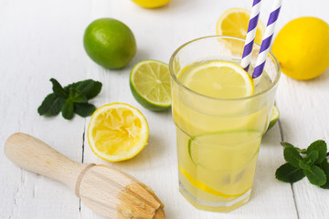 Vitamin refreshing cocktail with citrus and honey