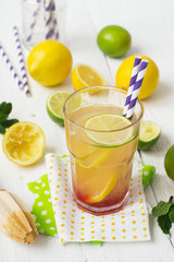 Vitamin refreshing cocktail with citrus and honey