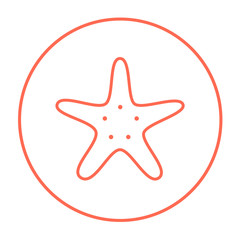 Starfish line icon.