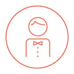 Waiter line icon.