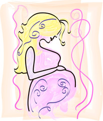blonde hair pregnant women