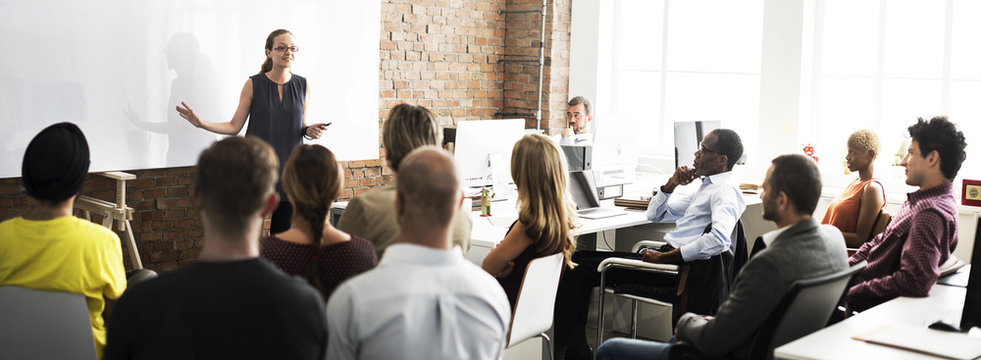 Business Team Training Listening Meeting Concept