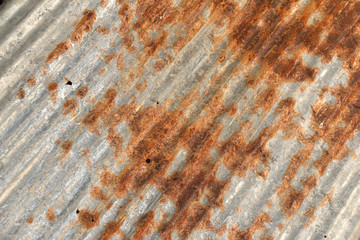 Rusted metal corrugated metal background