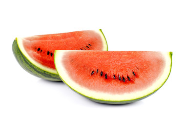 Watermelon slices,Fruit for summer on white background.