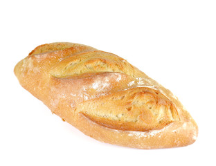 Big bread on white background.