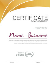 Fototapeta premium certificate template,diploma layout,A4 size ,vector